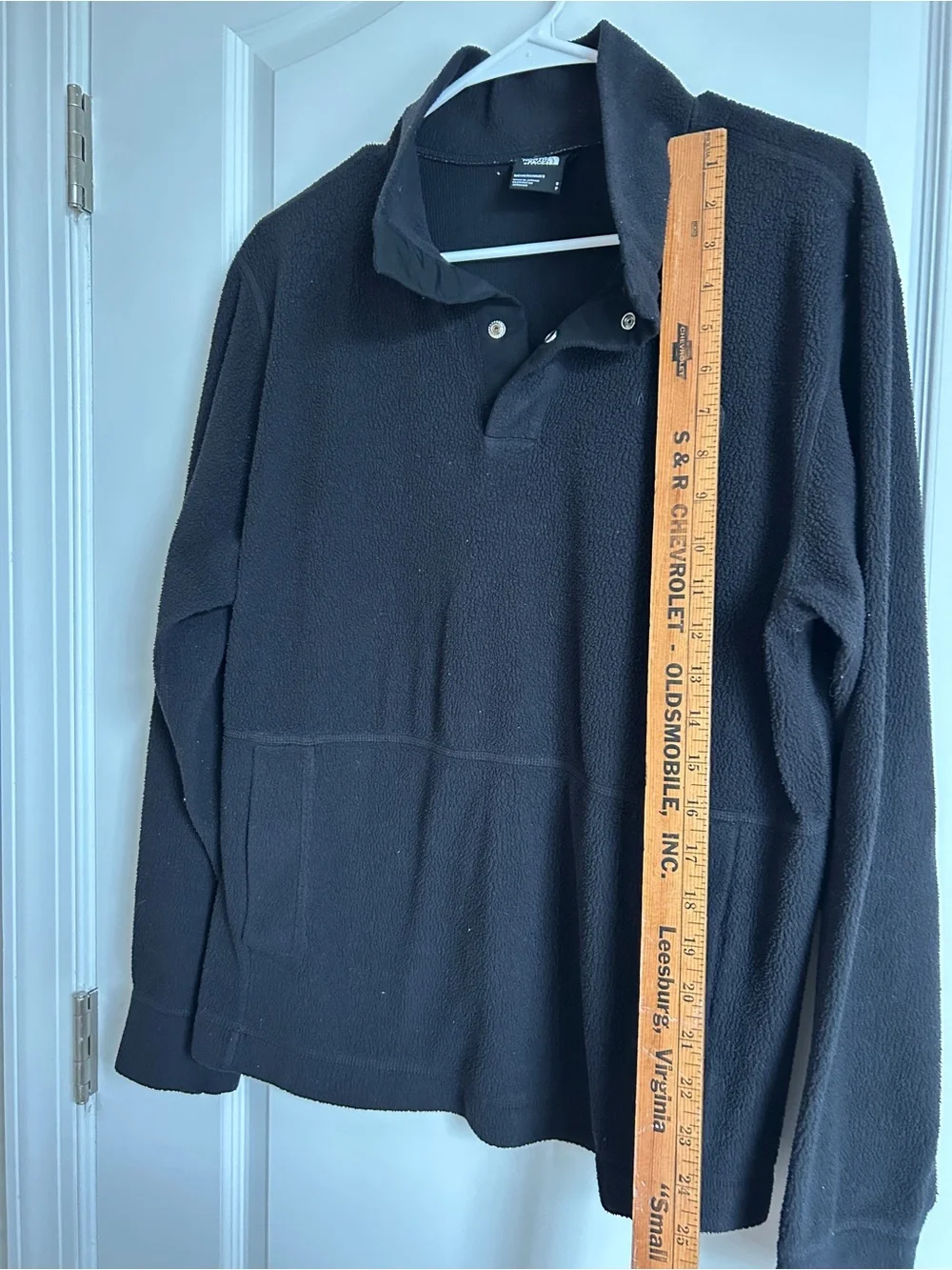 The North Face Black Snap-Front Fleece Pullover